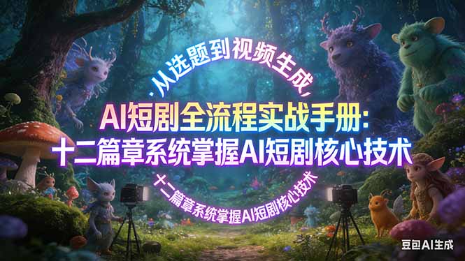 AI 短剧全流程实战手册：从选题到视频生成，十二篇章系统掌握 AI 短剧核心技术-hl998
