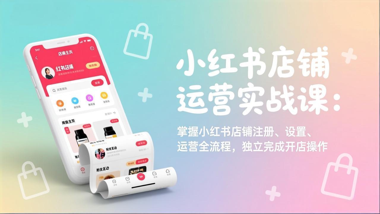 小红书店铺运营实战课：掌握小红书店铺注册、设置、运营全流程，独立完成开店操作-hl998