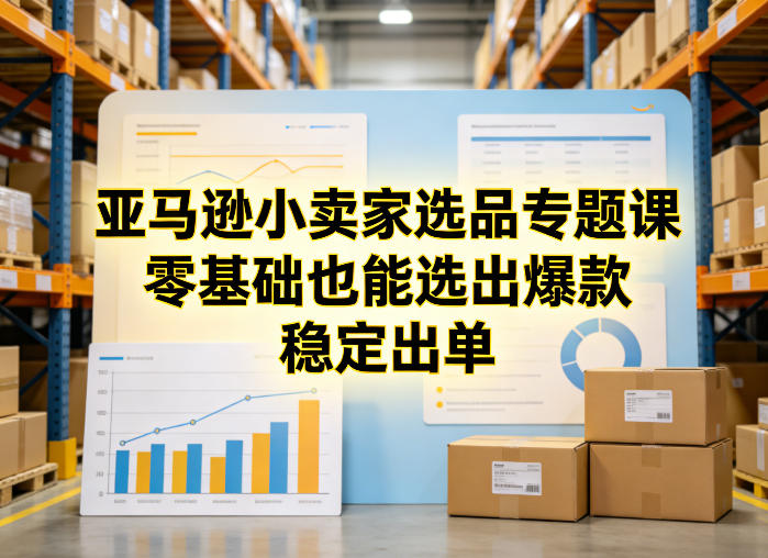 亚马逊小卖家选品专题课，零基础也能选出爆款，稳定出单-hl998
