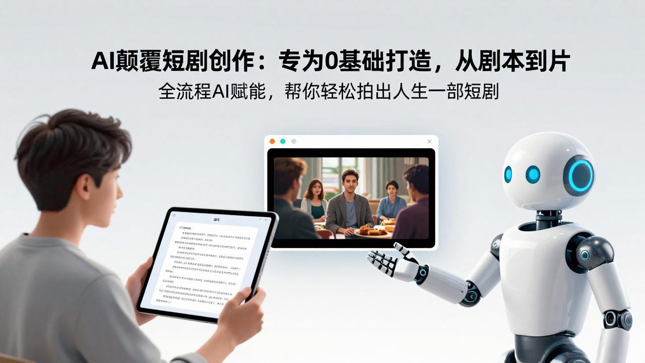 AI颠覆短剧创作：专为0基础打造，从剧本到成片全流程AI赋能，帮你轻松拍出人生第一部短剧-hl998