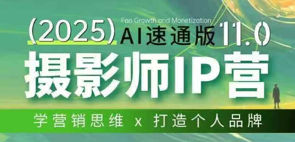 摄影师IP营第十一期Al速通版，学营销思维+打造个人品牌-hl998