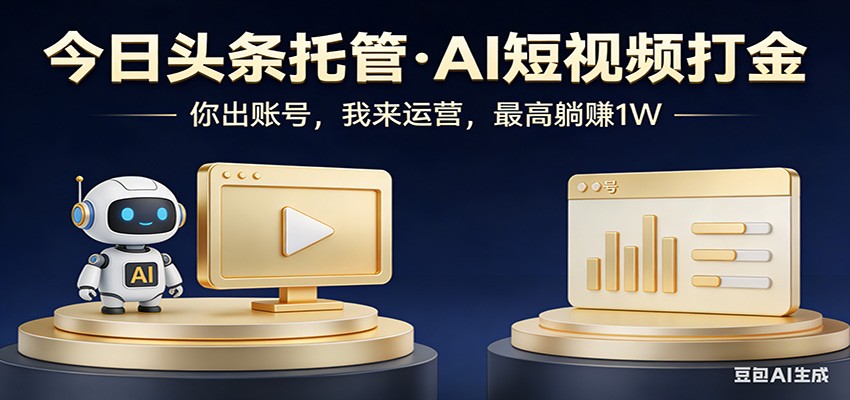 头条号AI托管，我提供作品，你提供账号，每天5分钟发布，小白躺赚3000+-hl998