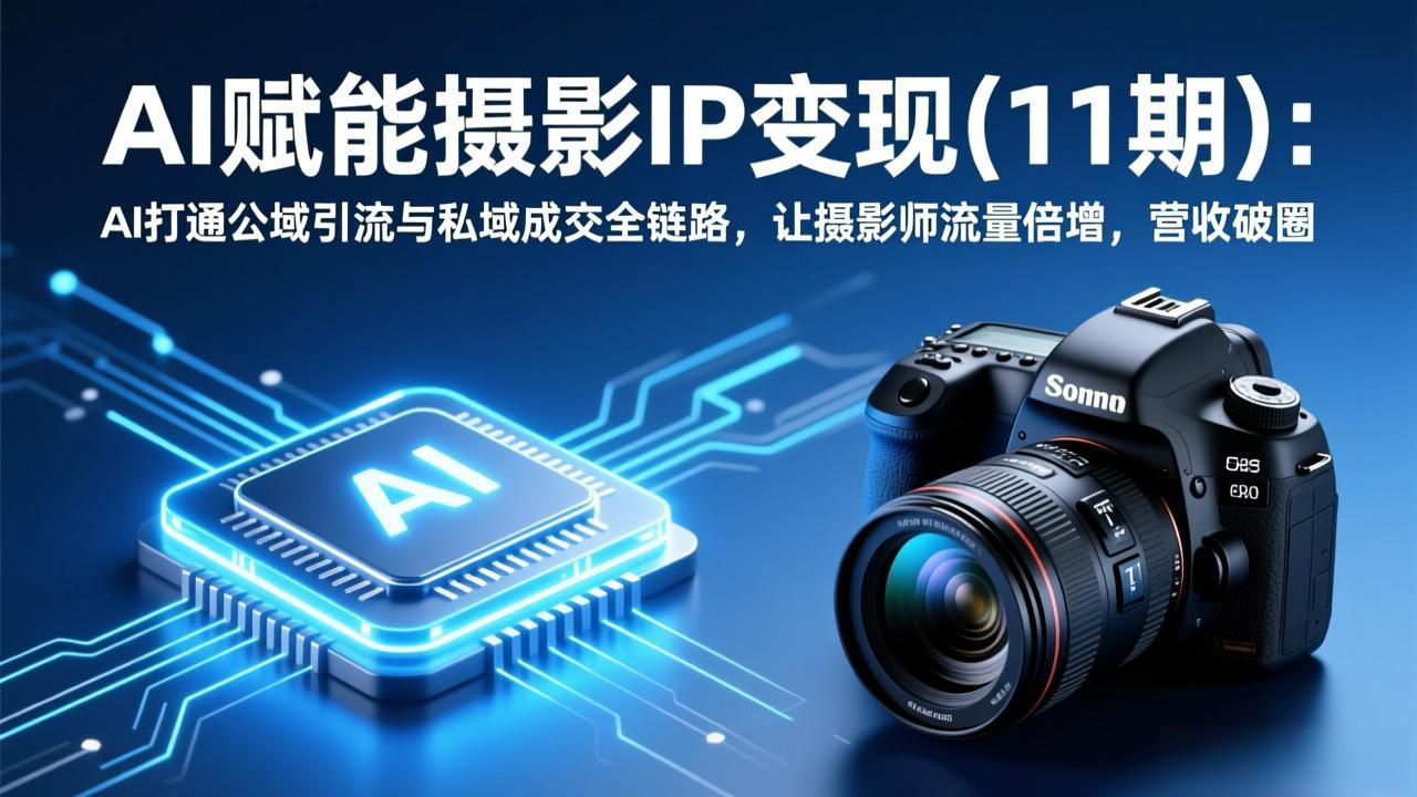 AI赋能摄影IP变现(11期-hl998