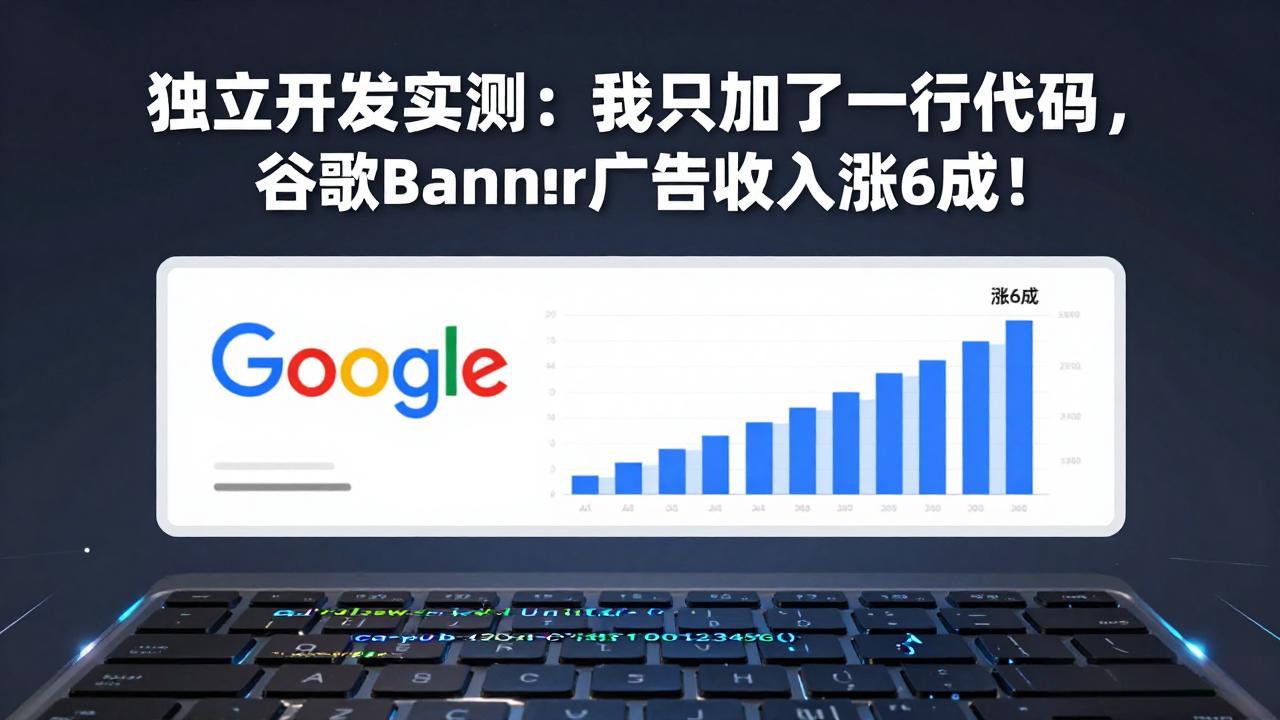 付费文章：独立开发实测：我只加了一行代码，谷歌Banner广告收入涨6成！-hl998