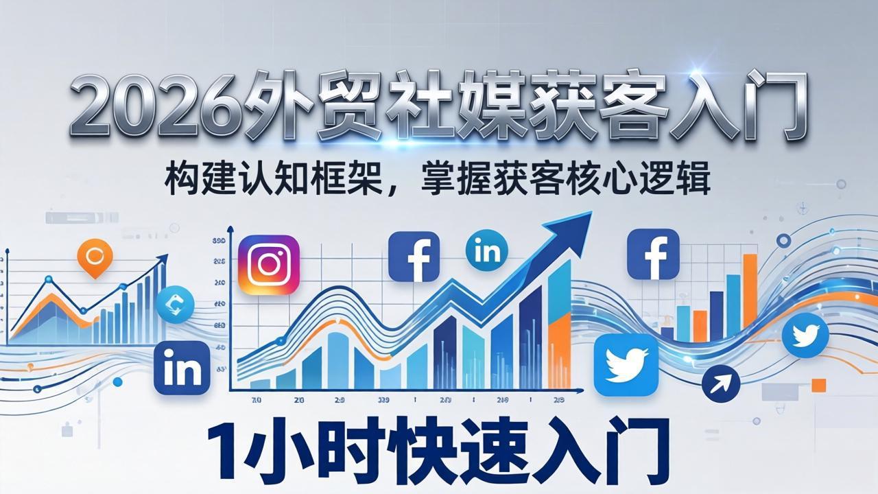 2026 外贸社媒获客入门：1小时搭建认知框架，新手快速开启社媒获客之路-hl998