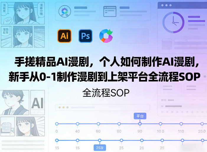 手搓精品AI漫剧，个人如何制作AI漫剧，新手从0-1制作漫剧到上架平台全流程SOP-hl998