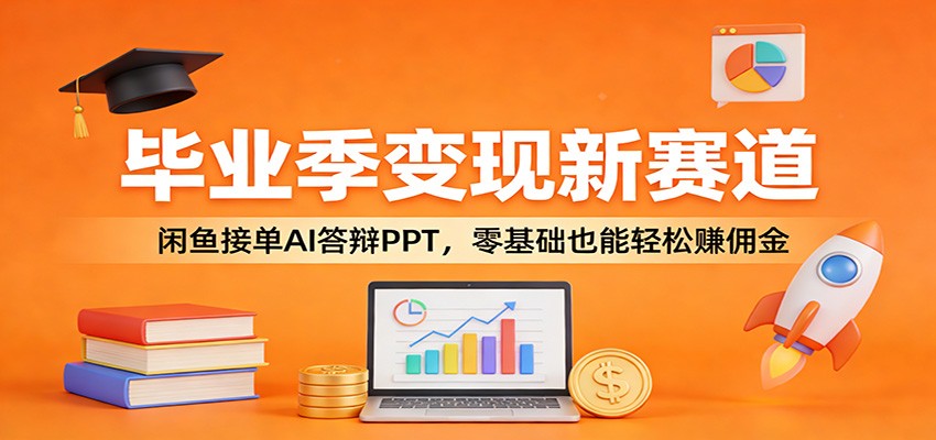 毕业季变现新赛道：闲鱼接单AI答辩PPT，零基础也能轻松赚佣金-hl998