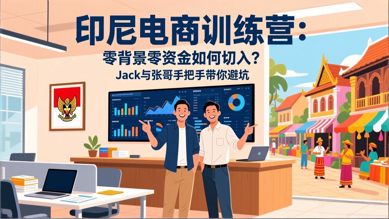 印尼电商训练营：零背景零资金如何切入？Jack与张哥手把手带你避坑-hl998