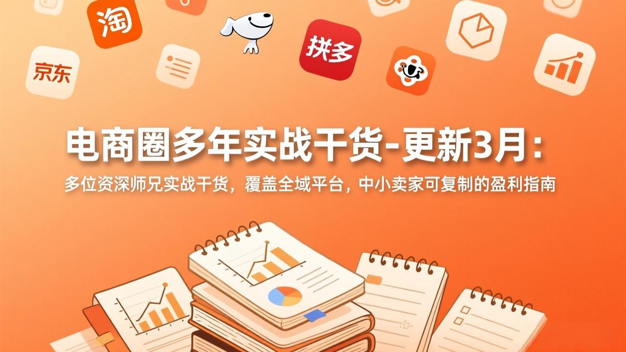 电商圈多年实战干货-更新3月：多位资深师兄实战干货，覆盖全域平台，中小卖家可复制的盈利指南-hl998