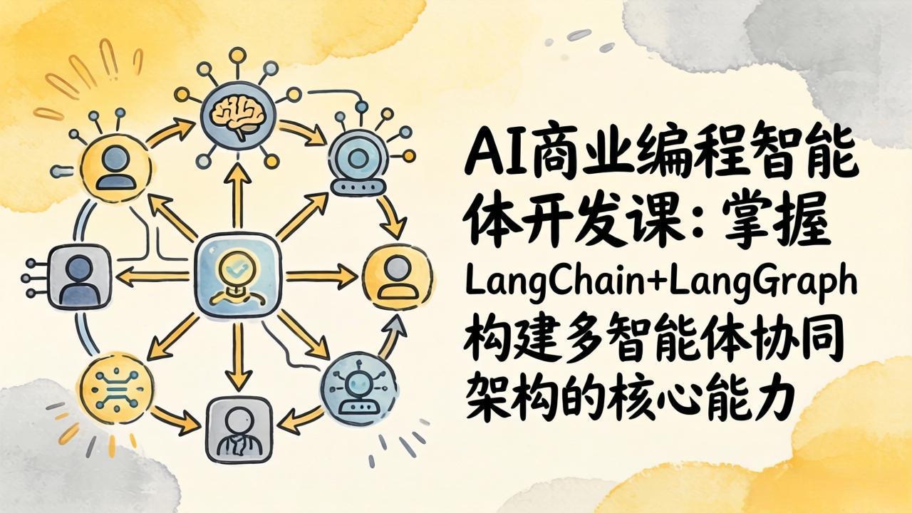 AI商业编程智能体开发课：掌握LangChain+LangGraph构建多智能体协同架构的核心能力-hl998