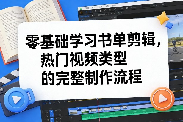 零基础学习书单剪辑，热门视频类型的完整制作流程(更新2026)-hl998