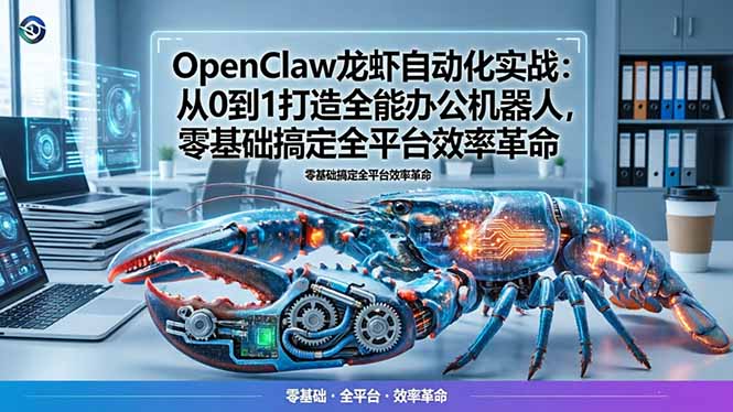 OpenClaw龙虾自动化实战：从0到1打造全能办公机器人，零基础搞定全平台效率革命-hl998