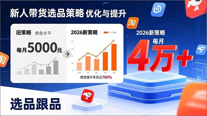 新人带货别瞎选品！这套2026全新选品跟品策略，让我的佣金从0做到每月4万+-hl998