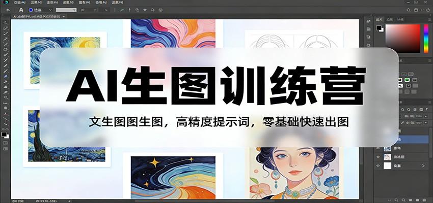 AI生图训练营：文生图图生图，高精度提示词，零基础快速出图-hl998