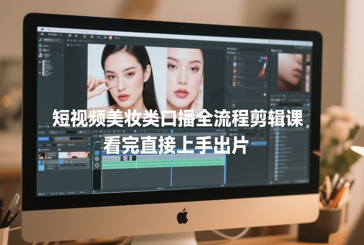 短视频美妆类口播全流程剪辑课，看完直接上手出片-hl998