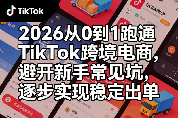 2026从0到1跑通TikTok跨境电商，避开新手常见坑，逐步实现稳定出单(更新0414)-hl998