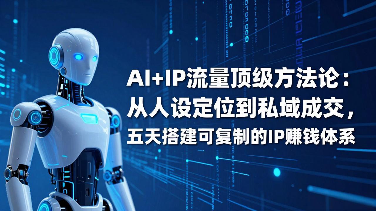 AI+IP顶级方法论：从人设定位到私域成交，五天搭建可复制的IP赚钱体系-hl998