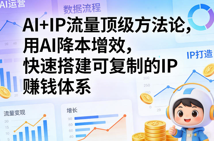 AI+IP流量顶级方法论，用AI降本增效，快速搭建可复制的IP賺钱体系-hl998