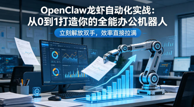 OpenClaw龙虾自动化实战：从0到1打造你的全能办公机器人，立刻解放双手，效率直接拉满-hl998