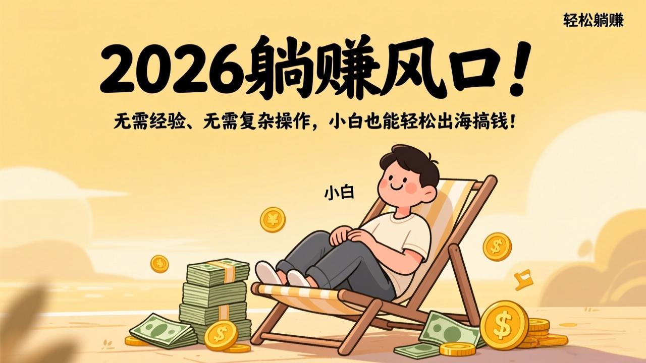 2026躺赚风口！无需经验、无需复杂操作，小白也能轻松出海搞钱！-hl998