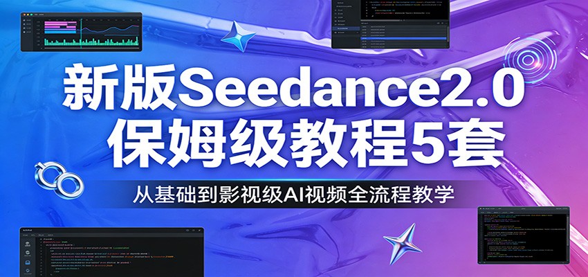 新版Seedance2.0保姆级教程5套：从基础到影视级AI视频全流程教学-hl998
