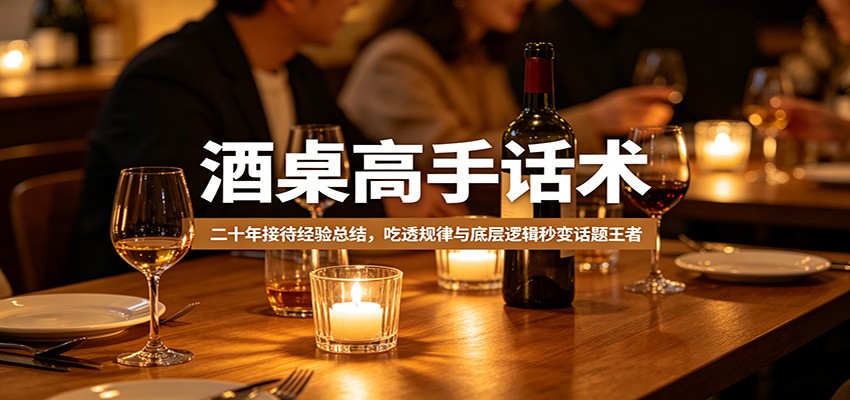 酒桌高手话术：二十年接待经验总结，吃透规律与底层逻辑秒变话题王者-hl998