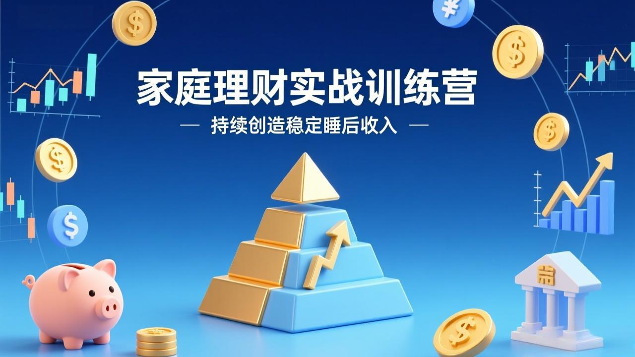 家庭理财实战训练营：从0到1建体系，三阶进阶层层递进，助你持续创造稳定睡后收入-hl998