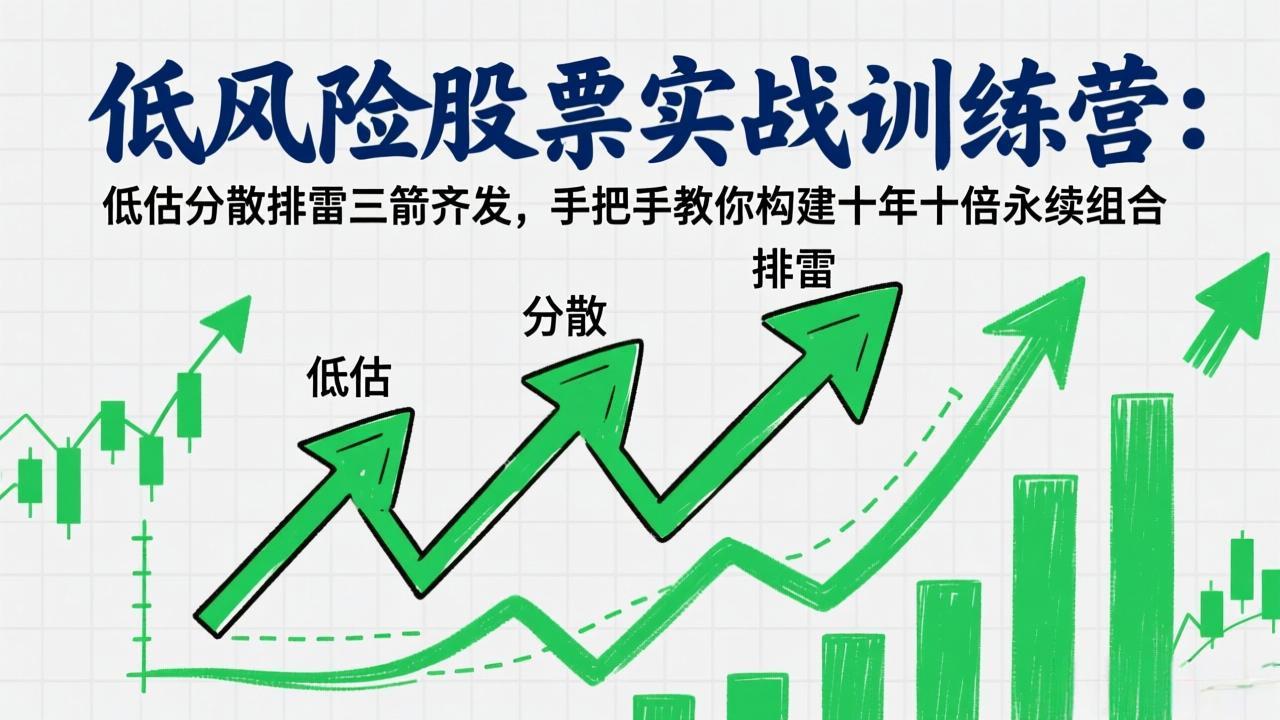低风险股票实战训练营：低估分散排雷三箭齐发，手把手教你构建十年十倍永续组合-hl998