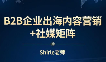 shirle老师·B2B企业出海内容营销+社媒矩阵-hl998