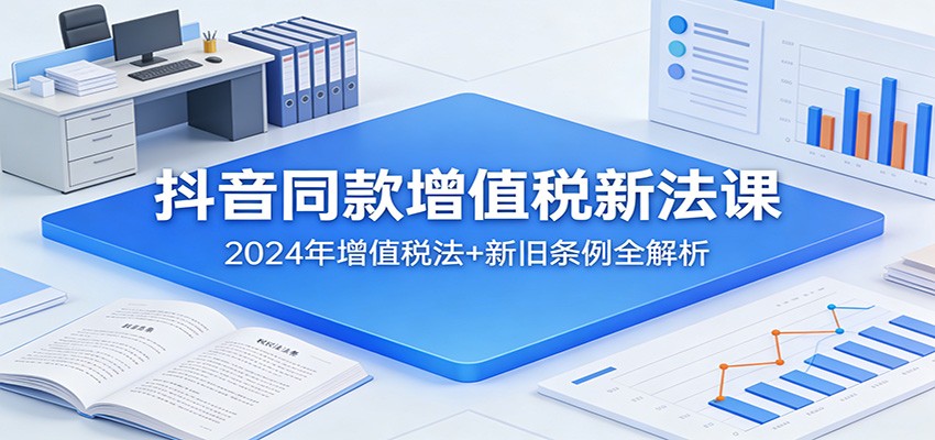 抖音同款增值税新法课：2024年增值税法+新旧条例全解析-hl998