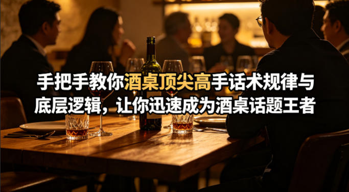 付费文章：手把手教你酒桌顶尖高手话术规律与底层逻辑，让你迅速成为酒桌话题王者(二十年全网独家经验分享)-hl998