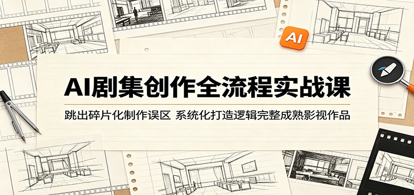 AI剧集创作全流程实战课：跳出碎片化制作误区，系统化打造逻辑完整成熟影视作品-hl998