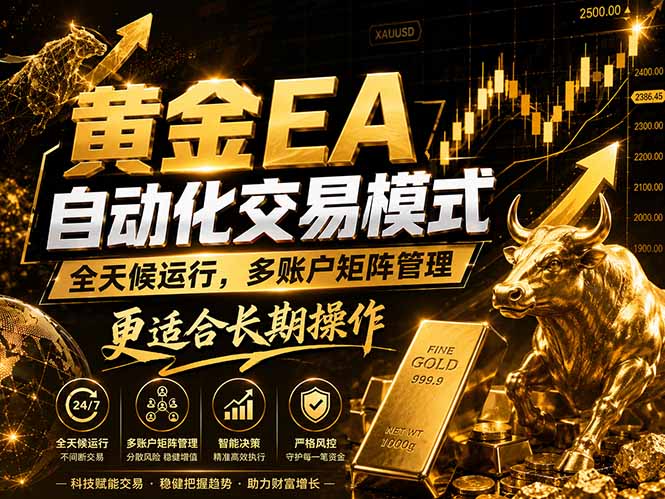 黄金EA量化：多窗口矩阵稳定运行，系统自动执行，收益空间持续放大-hl998