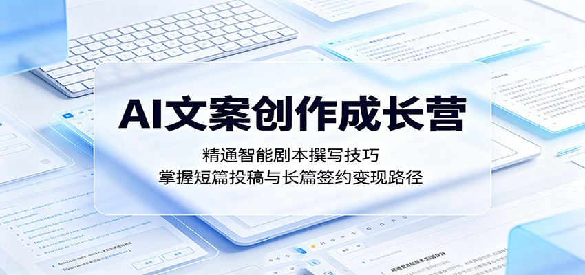 AI文案创作成长营：精通智能剧本撰写技巧，掌握短篇投稿与长篇签约变现路径-hl998