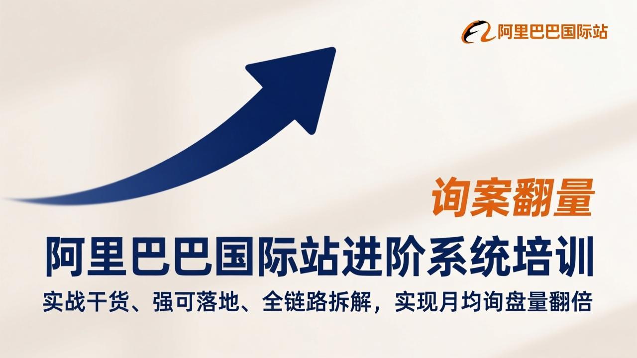 阿里巴巴国际站进阶系统培训，实战干货、强可落地、全链路拆解，实现月均询盘量翻倍-hl998