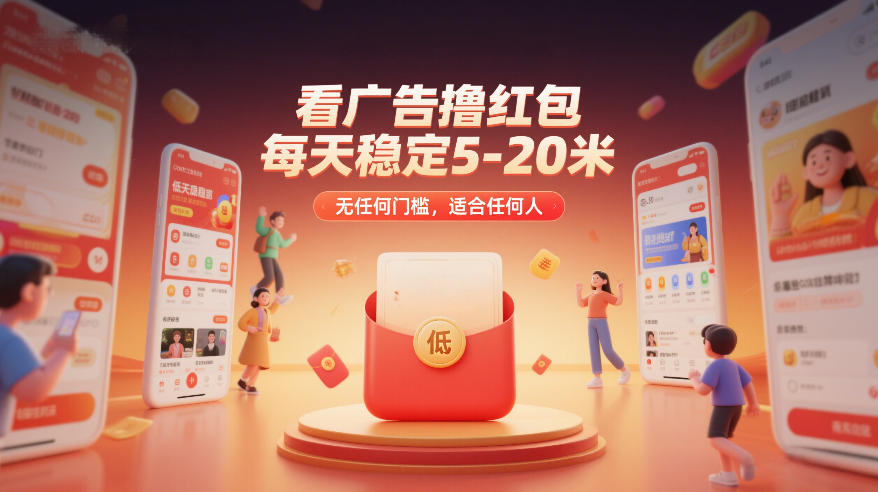 看广告撸红包，每天稳定5-20米，无任何门槛，适合任何人-hl998