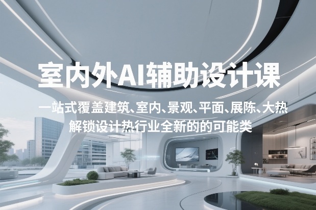 室内外AI设计课，一站式覆盖建筑、室内、景观、平面、展陈五大热门品类，解锁设计行业的全新可能-hl998