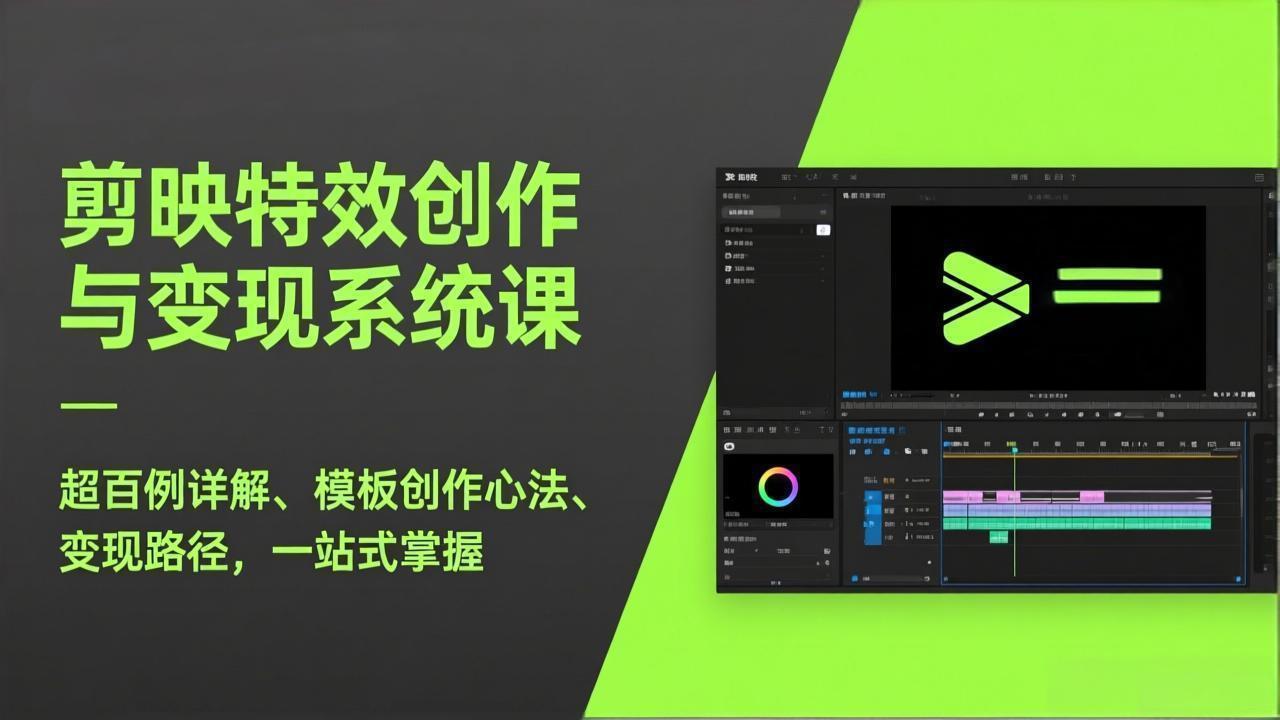 剪映特效创作与变现系统课，超百例详解、模板创作心法、变现路径，一站式掌握-hl998