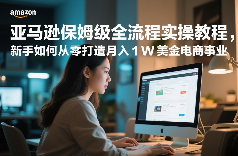 亚马逊保姆级全流程实操教程，新手如何从零打造月入1W美金电商事业-hl998