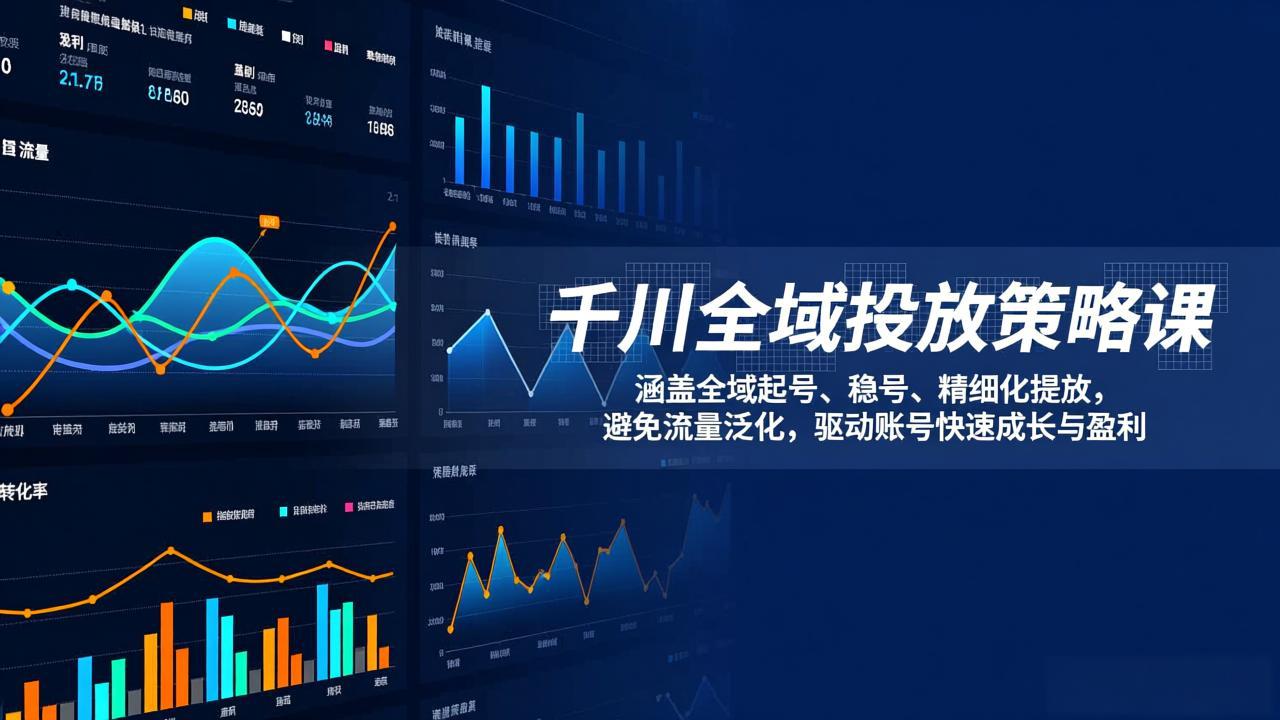 千川全域投放策略课：涵盖全域起号、稳号、精细化投放，避免流量泛化，驱动账号快速成长与盈利-hl998