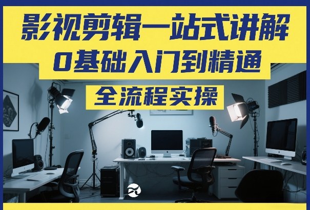 影视剪辑一站式讲解，0基础入门到精通，全流程实操-hl998