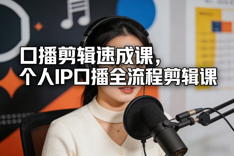 口播剪辑速成课，个人IP口播全流程剪辑课-hl998