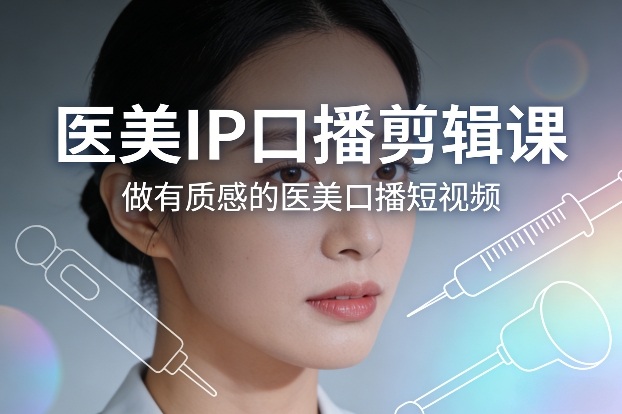 医美IP口播剪辑课，做有质感的医美口播短视频-hl998