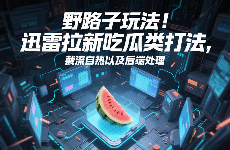 野路子玩法！迅雷拉新吃瓜类打法，截流自热以及后端处理-hl998