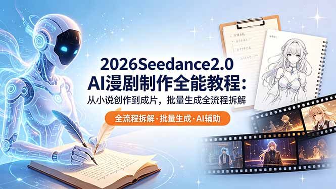 2026Seedance2.0 AI制作全能教程：从小说创作到成片，批量生成全流程拆解-hl998