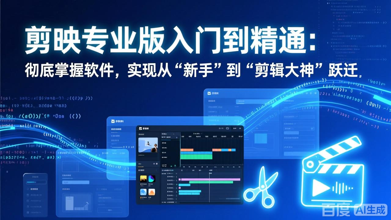 剪映专业版入门到精通：彻底掌握软件，实现从“新手”到“剪辑大神”跃迁-hl998