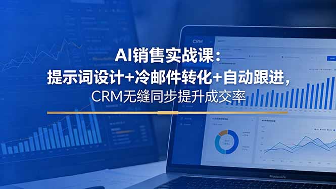 AI销售实战课：提示词设计+冷邮件转化+自动跟进，CRM无缝同步提升成交率-hl998
