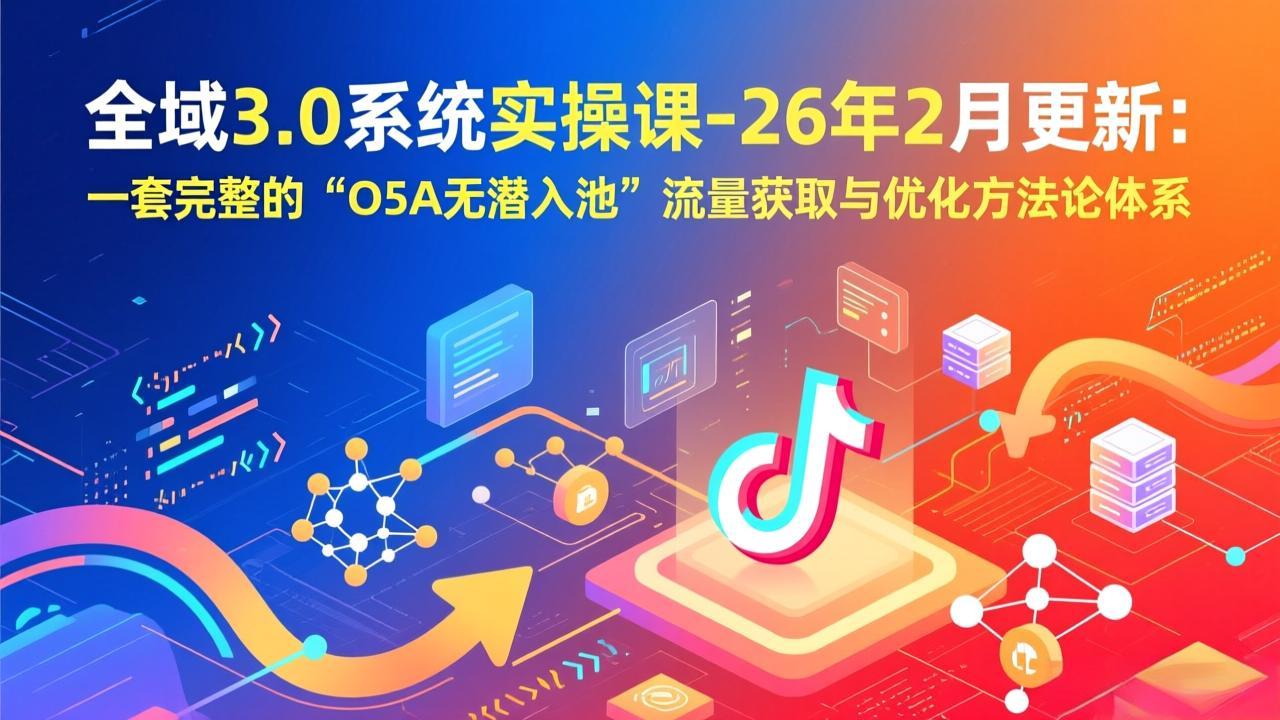 全域3.0系统实操课-26年2月更新：一套完整的“O5A无潜入池”流量获取与优化方法论体系-hl998