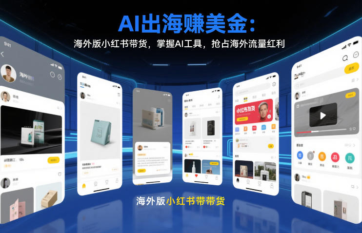 AI出海賺美金：海外版小红书带货，掌握AI工具，抢占海外流量红利(更新2026)-hl998