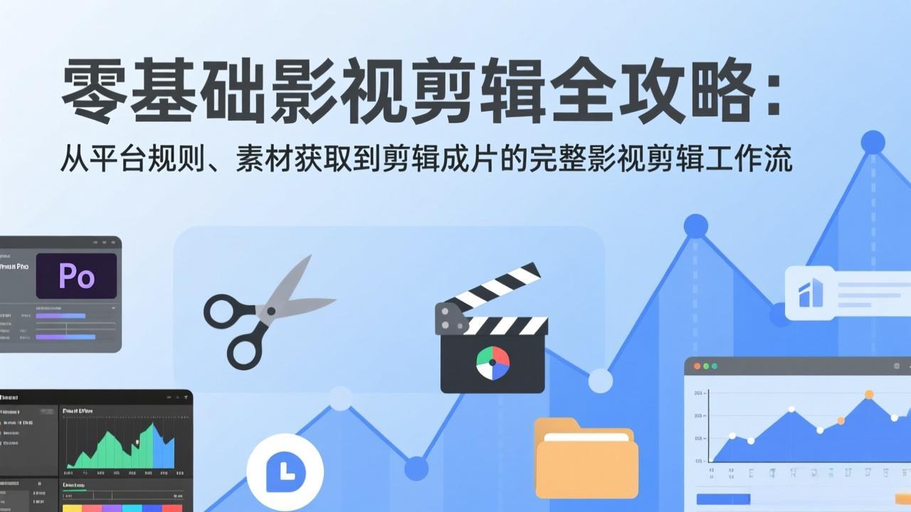 零基础影视剪辑全攻略：从平台规则、素材获取到剪辑成片的完整影视剪辑工作流-hl998